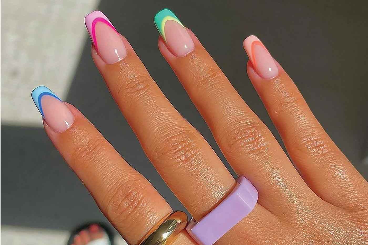 Colorful french sale tips